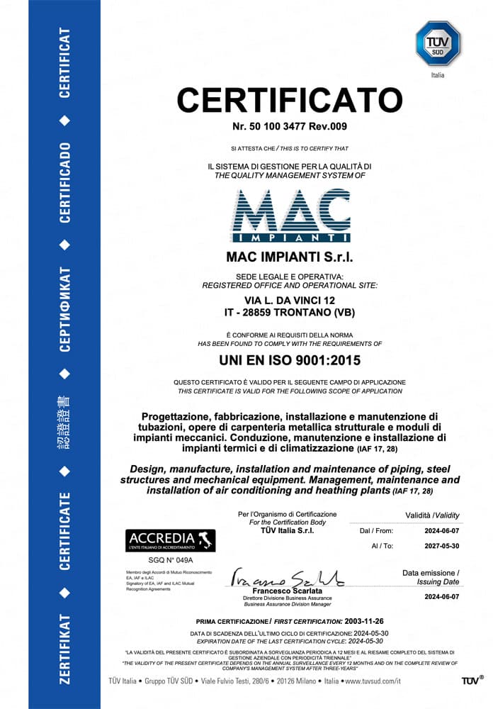 UNI EN ISO 9001