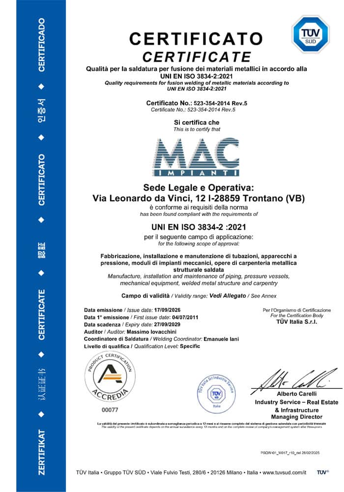 UNI EN ISO 3834-2